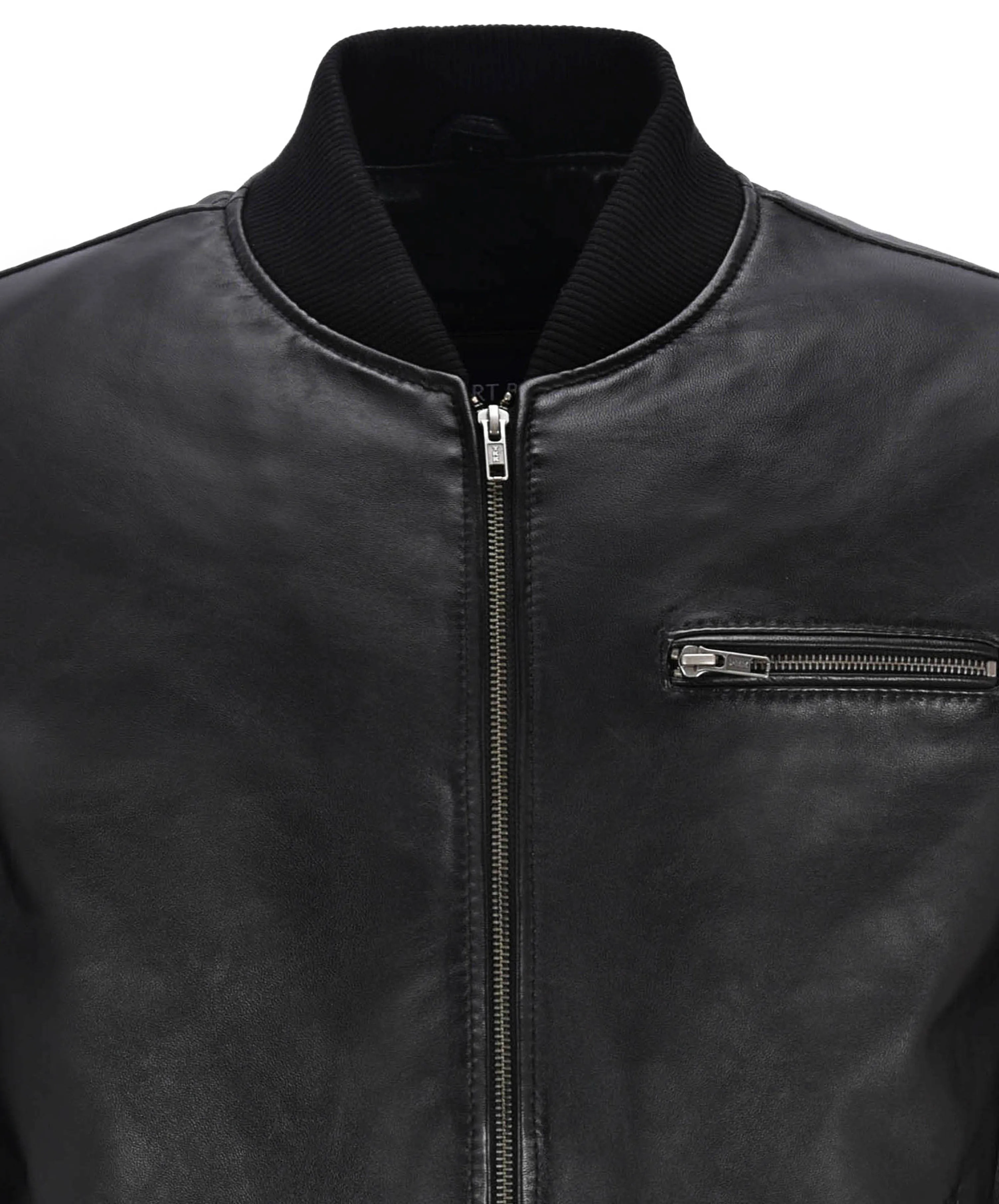 70's Classic Men's Leather Bomber Jacket