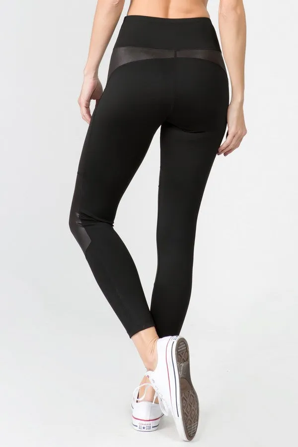 Active Matte Liquid Panel Moto Legging