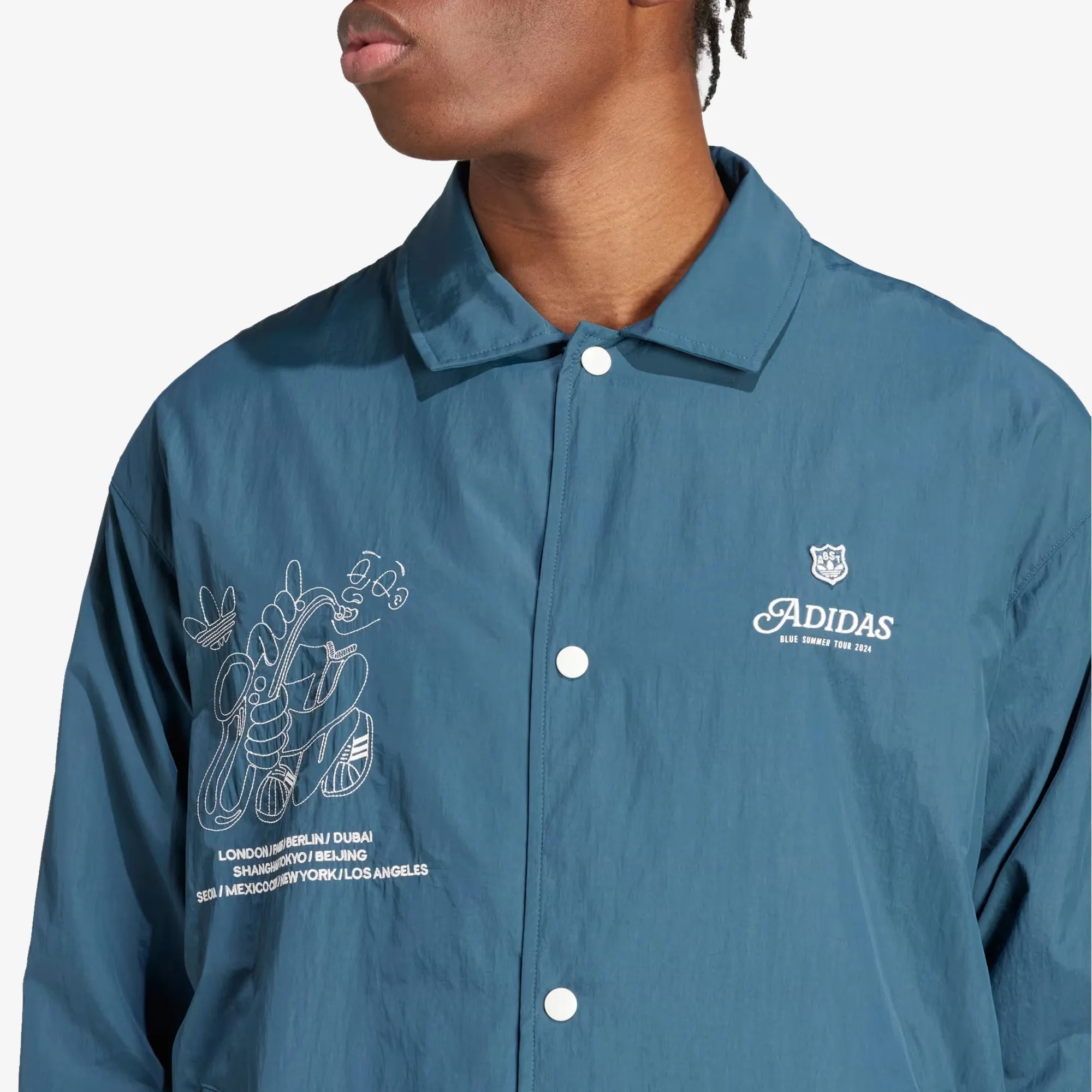 Adidas Originals | LEISURE COACH JACKET  { BLUE