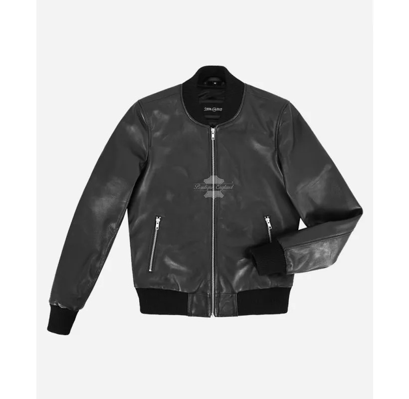 ALPHA 2 Women's Leather Bomber Jacket Regular Fit Flying Jacket