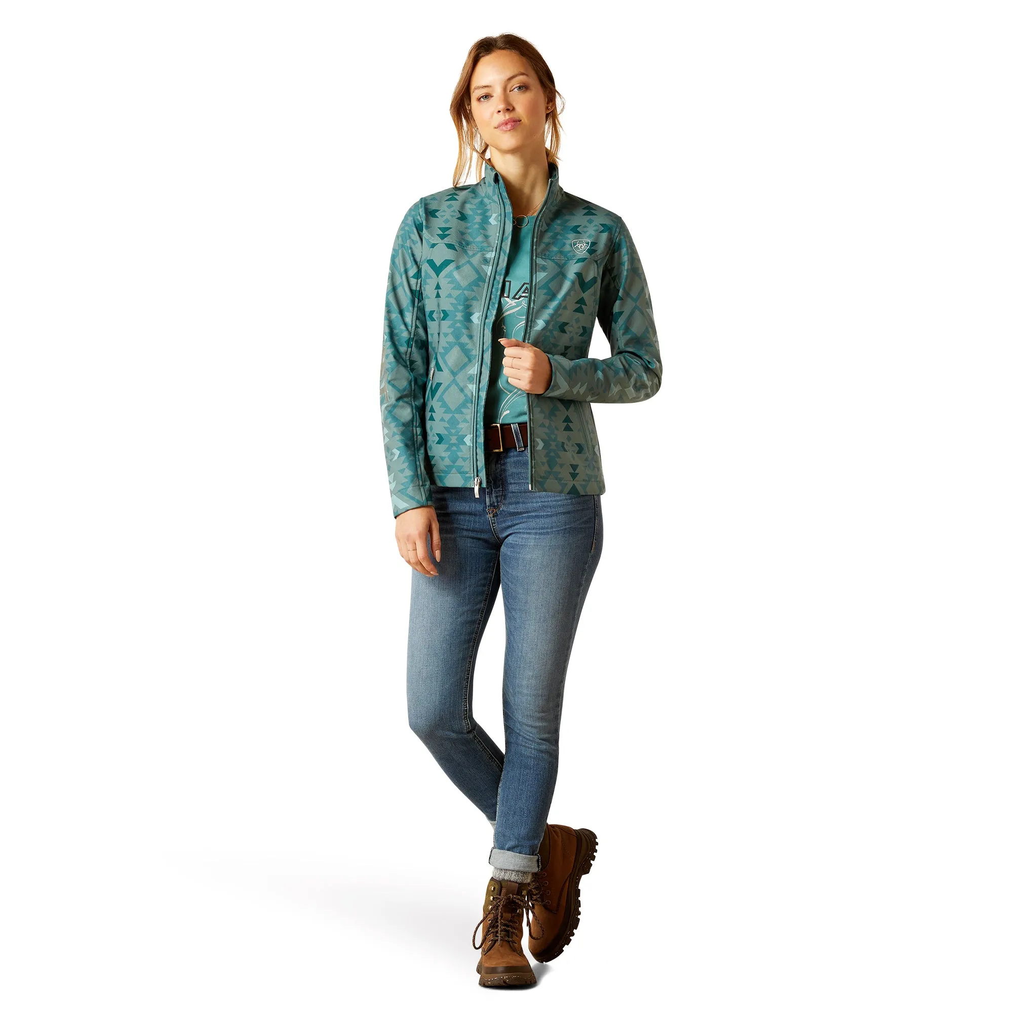 Ariat Ladies New Team Softshell Pinewood Print Jacket 10046488