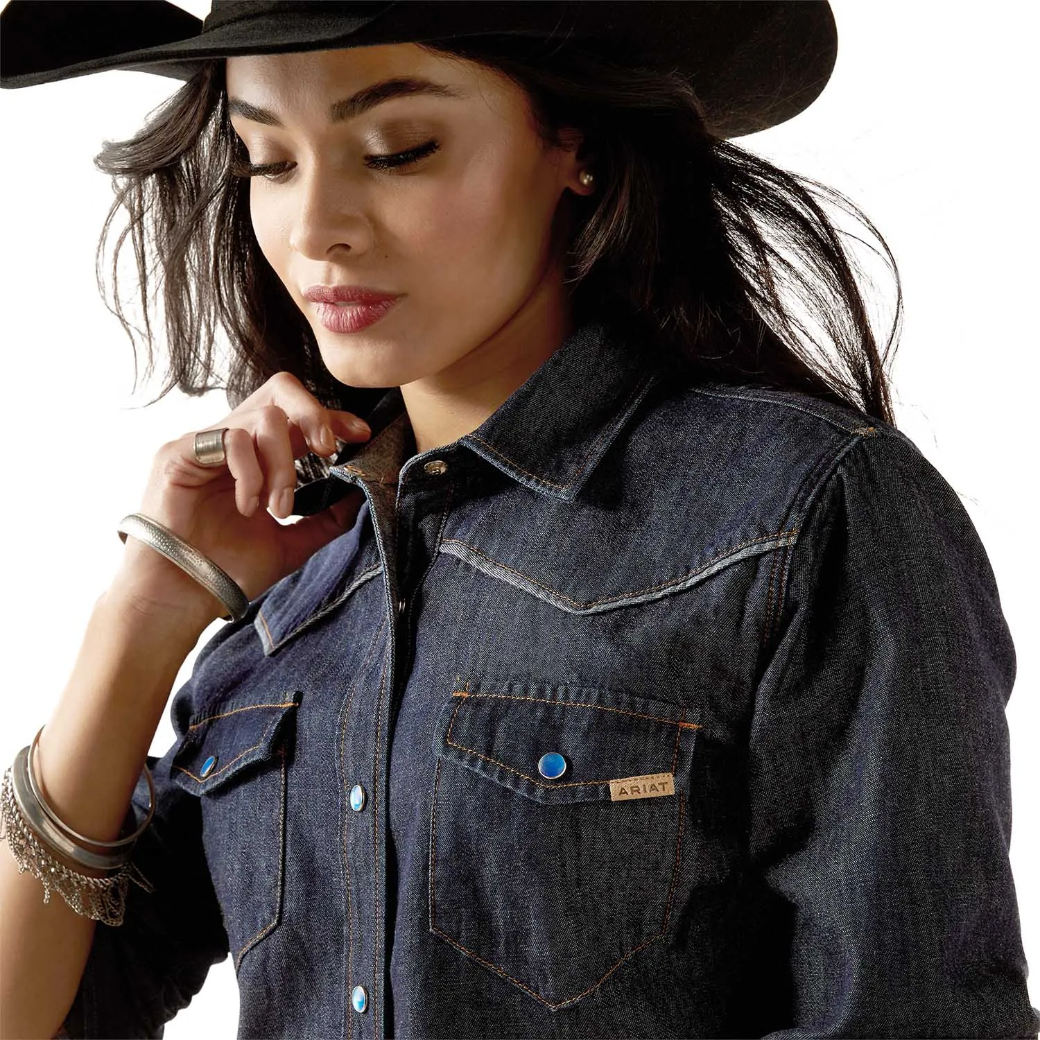 Ariat Women's Farriday Denim Longsleeve Shirt