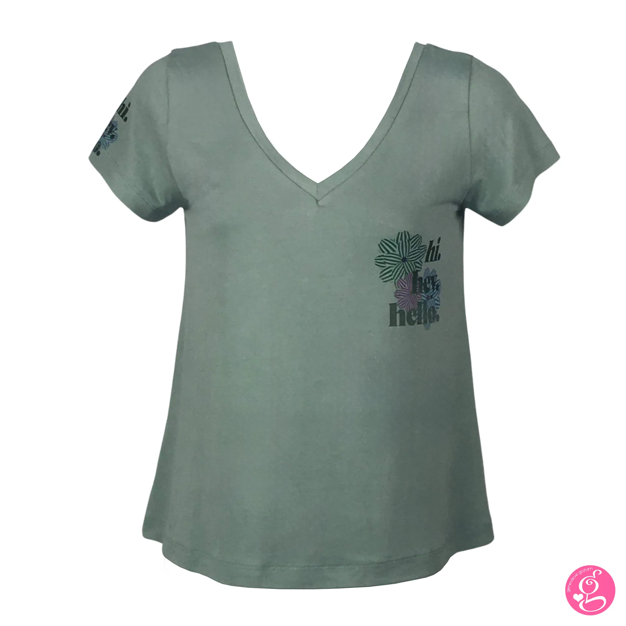 Arts On Tee V Neck Easy Blouse