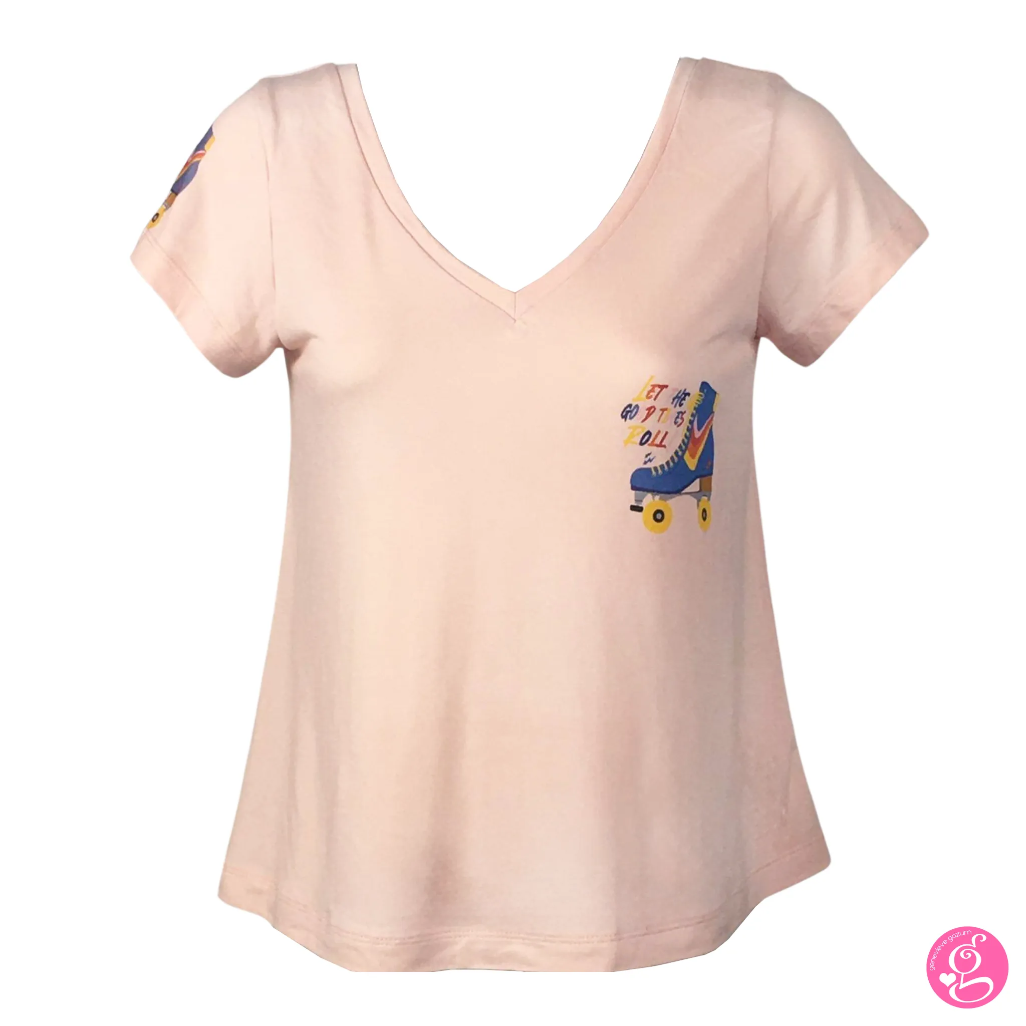 Arts On Tee V Neck Easy Blouse