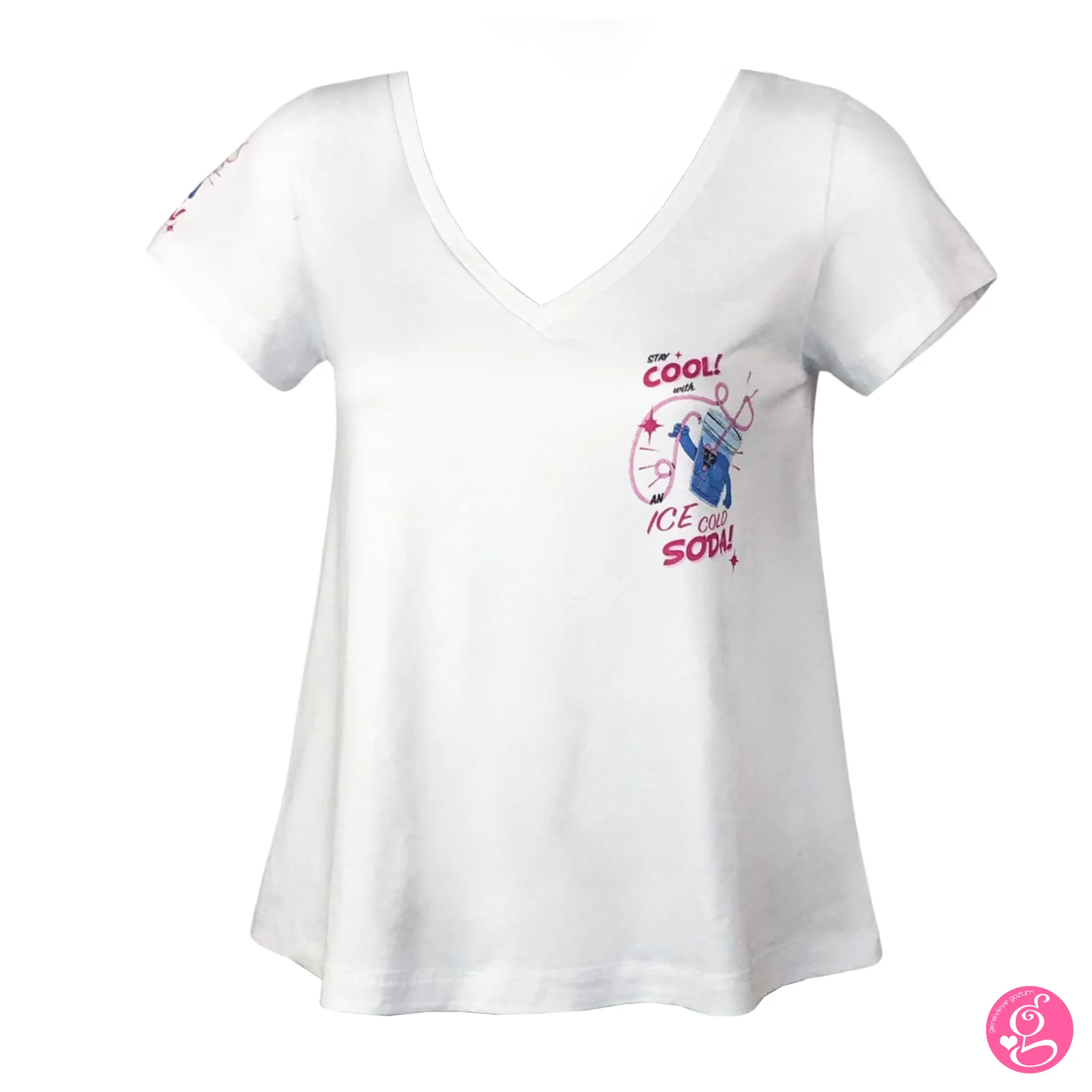 Arts On Tee V Neck Easy Blouse