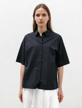 Atolless Shirt Lin Cot Navy