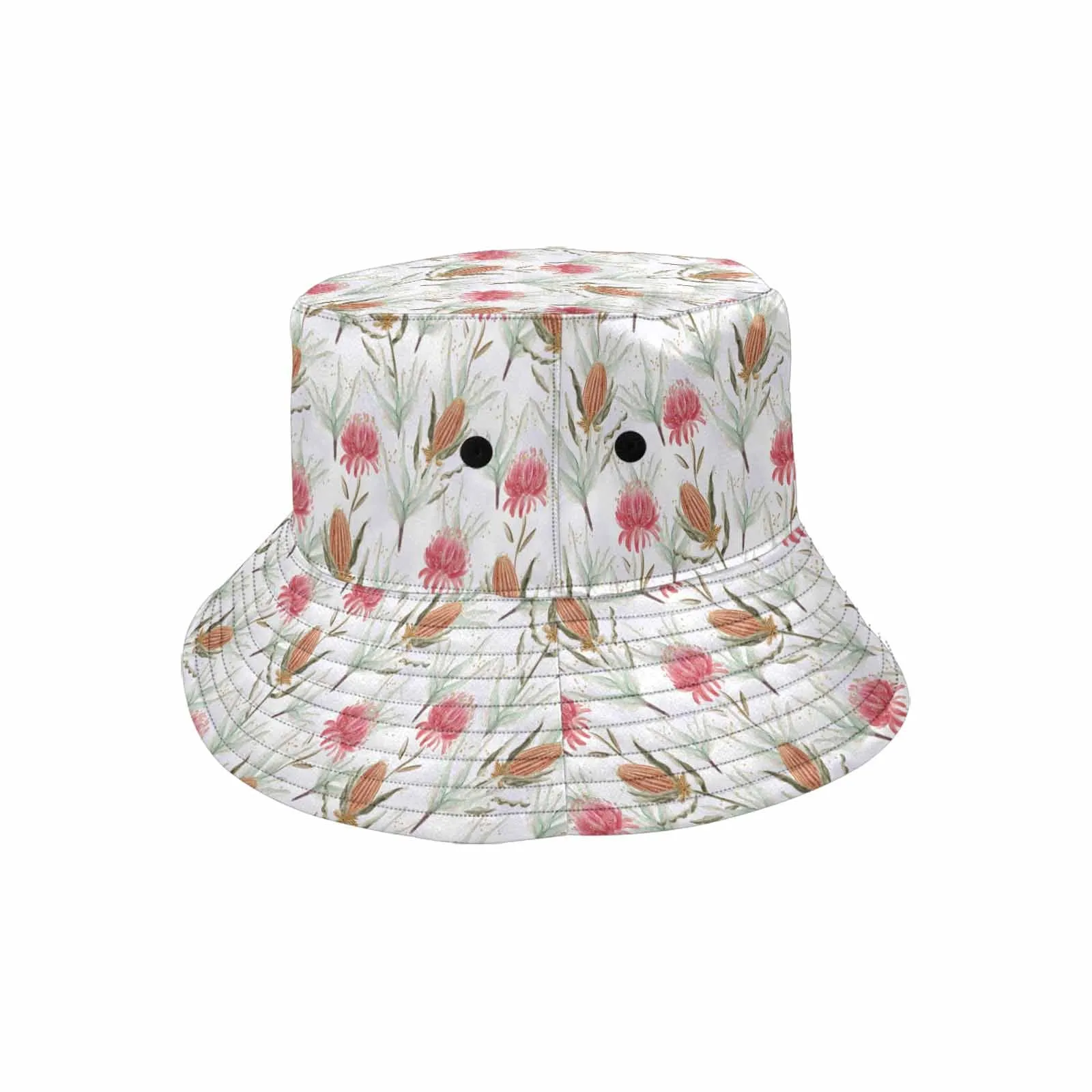 Australian Wattle 50  Unisex Summer Single-Layer Bucket Hat