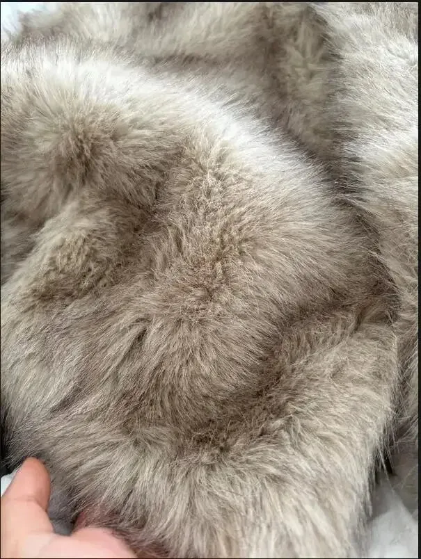 Autumn Winter Chic Fashion Gradient Fluffy Faux Fur Coat - Women High Street Luxury Faux Fox Fur Jacket Female Overcoats