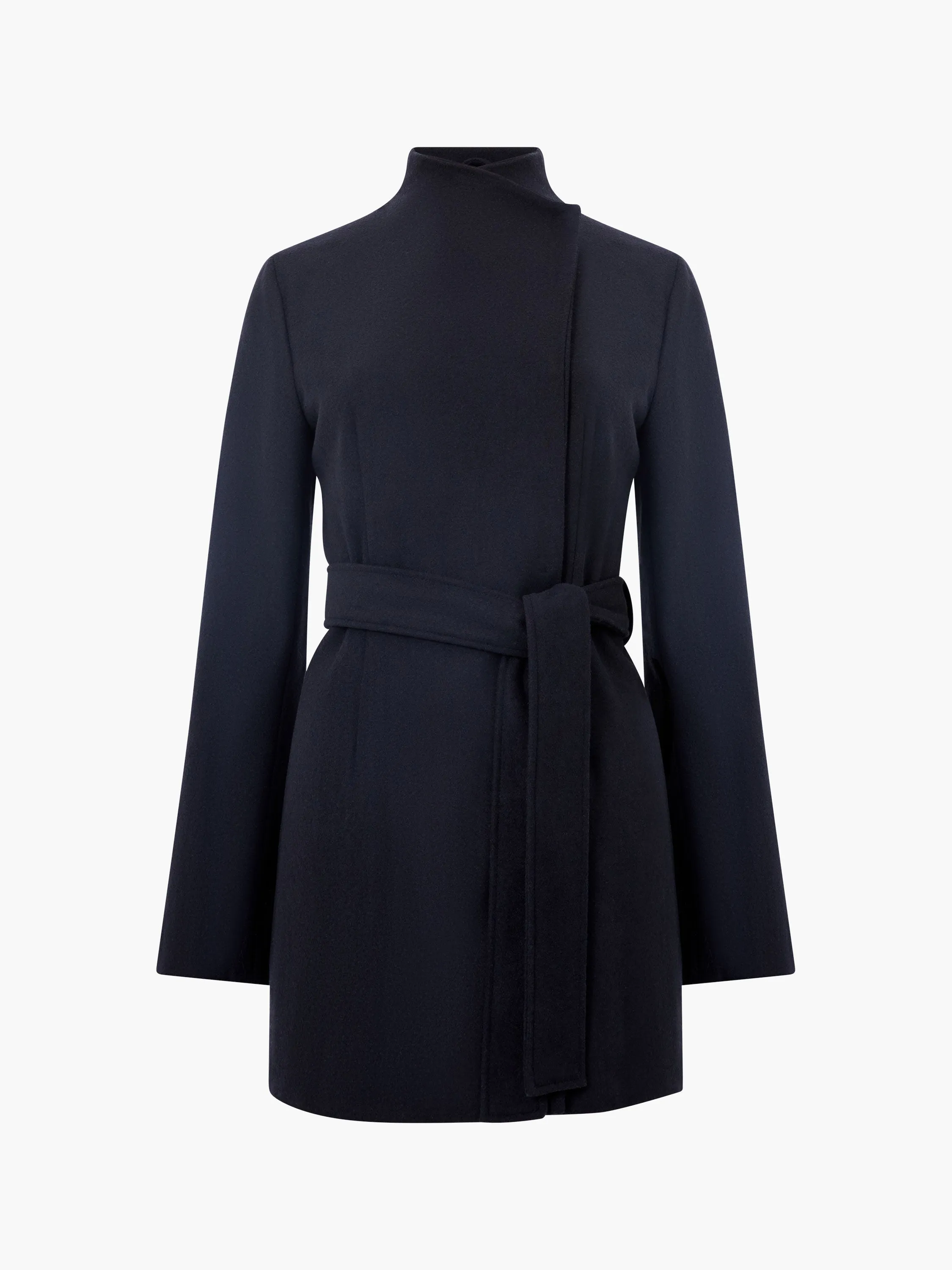 Belted Wrap Mid-Length Coat