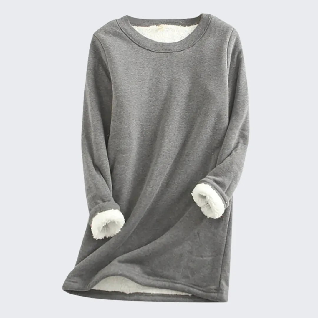 Birthe Cozy Fleece-Lined Tunic - Fall & Winter Collection 2024