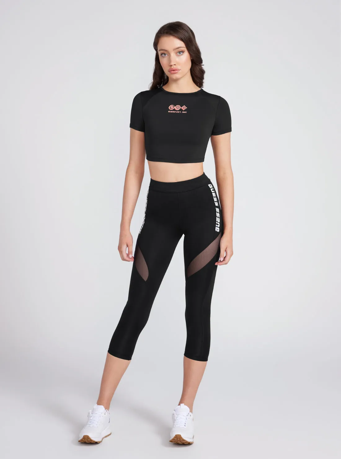 Black Aggie Active Crop T-Shirt