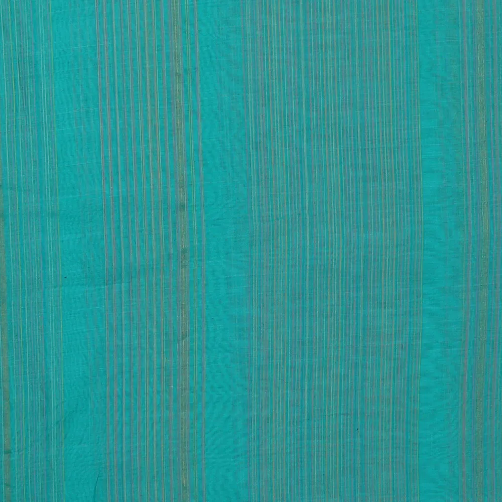 Blue Color Handwoven Maheshwari Silk Fabric