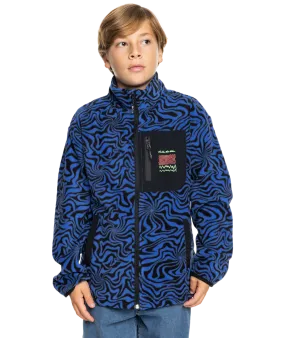 Boys Ice Fields Full Zip Fleece Jacket in Nebulas Blue