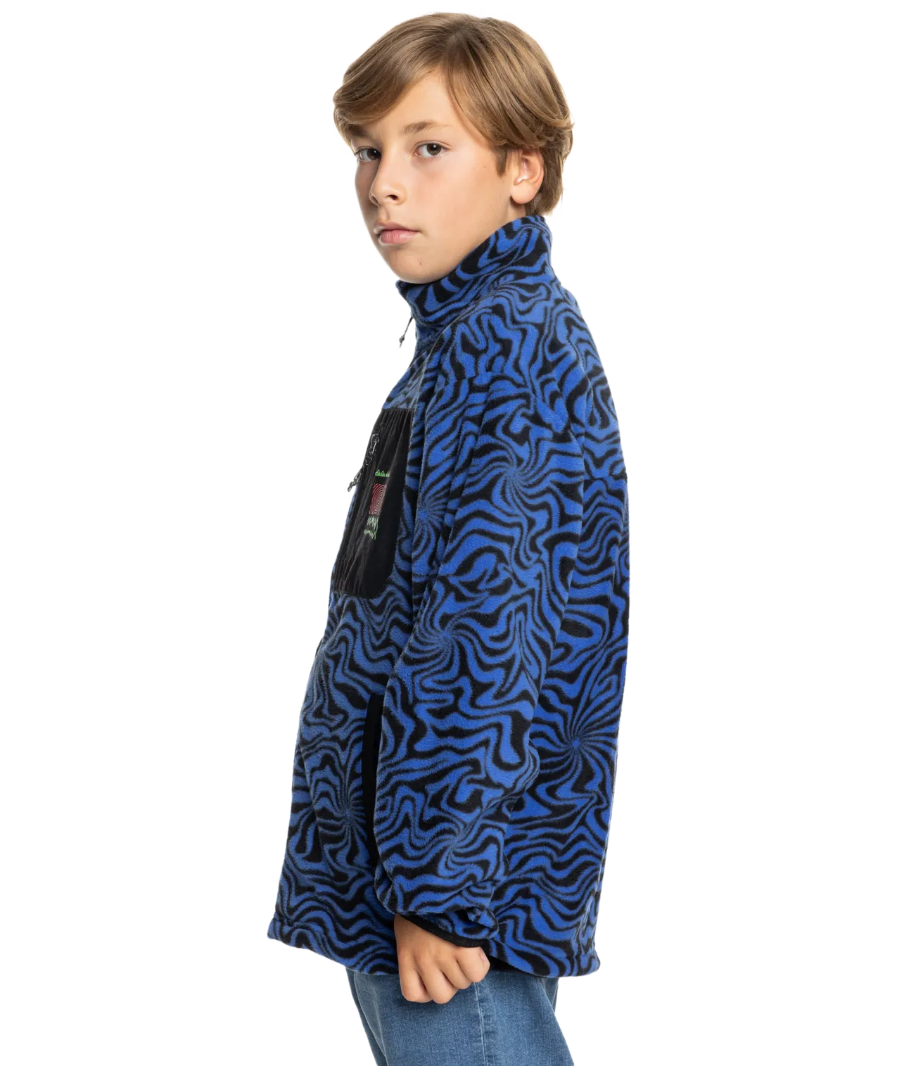 Boys Ice Fields Full Zip Fleece Jacket in Nebulas Blue