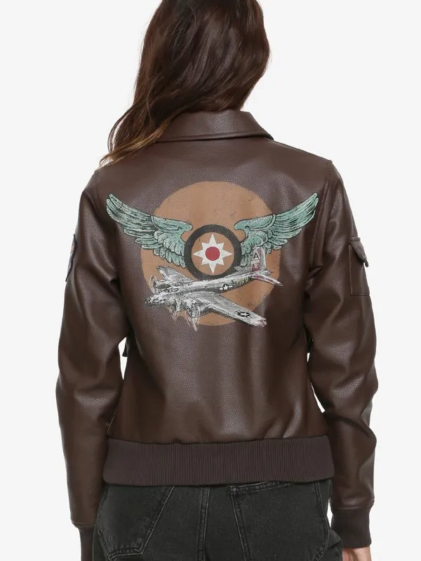 BRIE LARSON CAPTAIN MARVEL FLIGHT BOMBER LEATHER JACKET