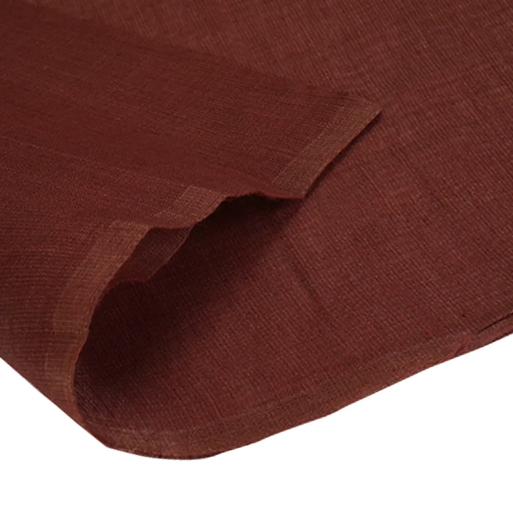 Brown Color Plain Chanderi Fabric