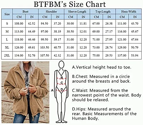 BTFBM Women Long Sleeve Full Zip Jackets Casual Solid Color Loose Fleece Short Teddy Coats Jacket Outerwear With Pockets(Solid Khaki, Medium)