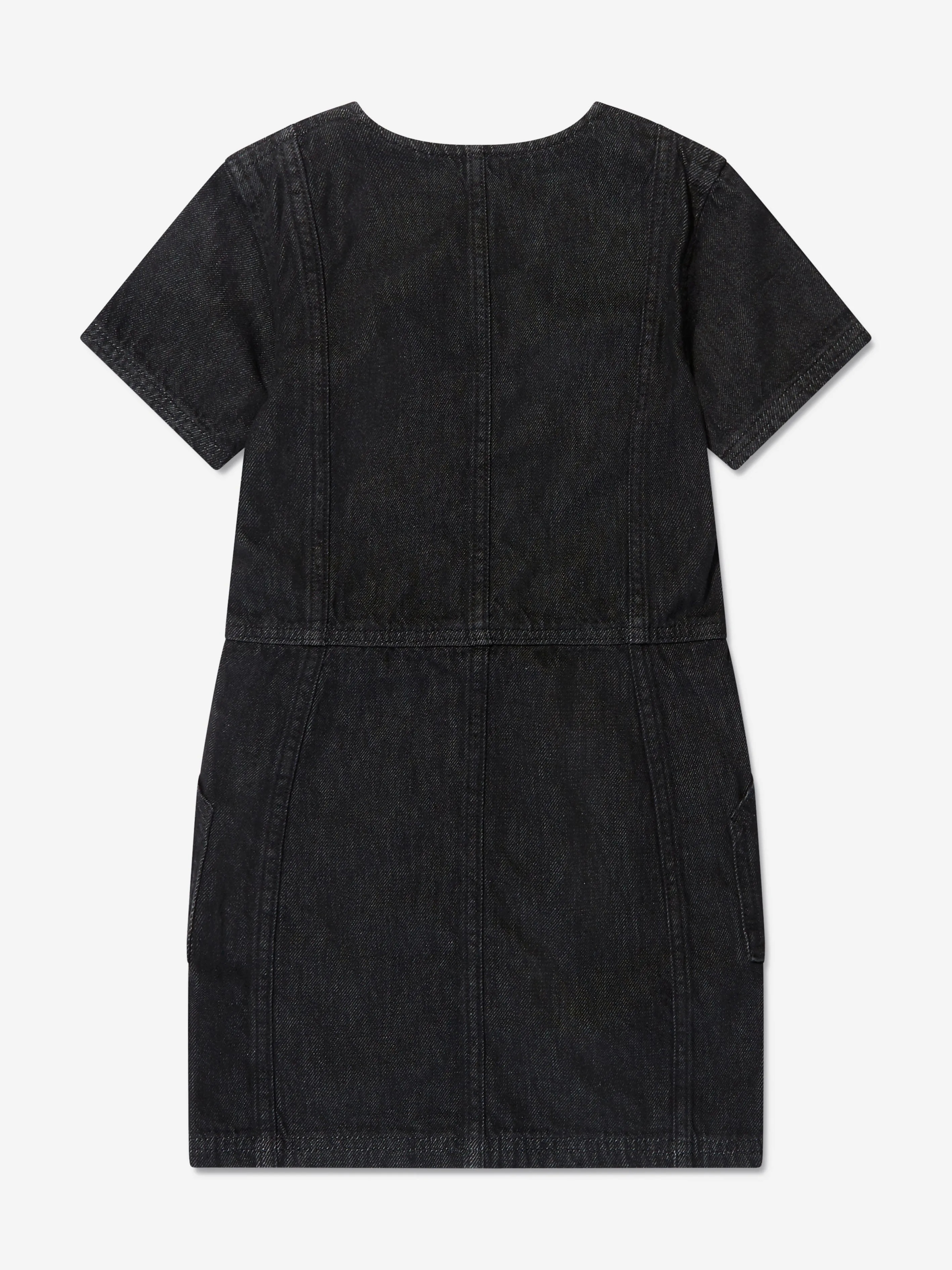 Calvin Klein Girls Denim Workwear Dress in Black