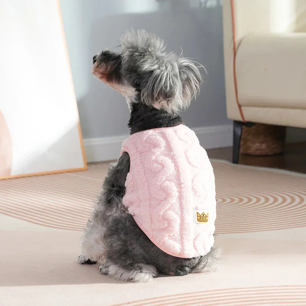 Cozy Fleece Pet Sweater for Small to Medium Dogs and Cats