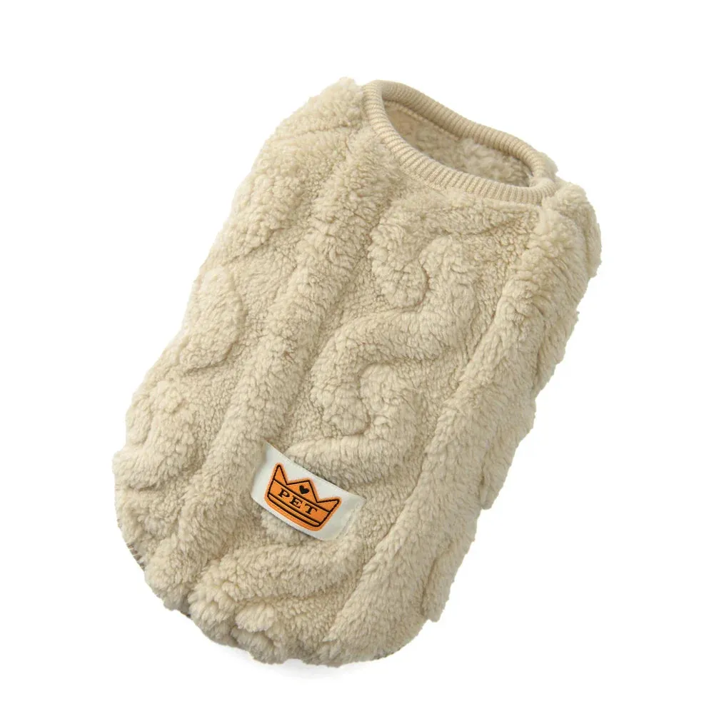 Cozy Fleece Pet Sweater for Small to Medium Dogs and Cats