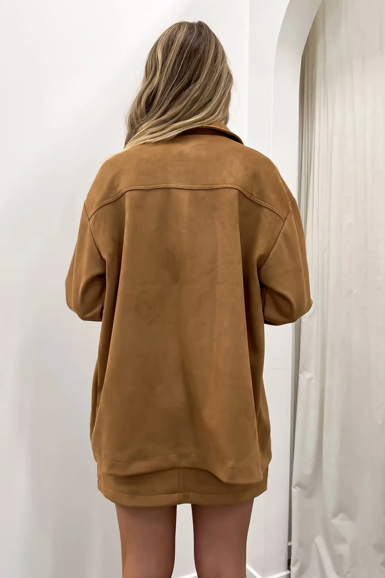 Dallas Suede Jacket Tan