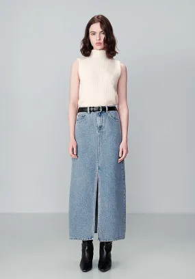 Denim Skirt Noham Nohame Bleu