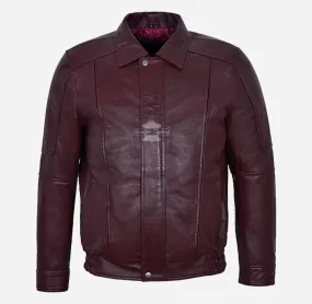 ESSEX Men's Leather Blouson Jacket Classic Soft Leather Jacket