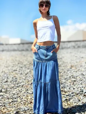 Fun Demin Maxi Skirt