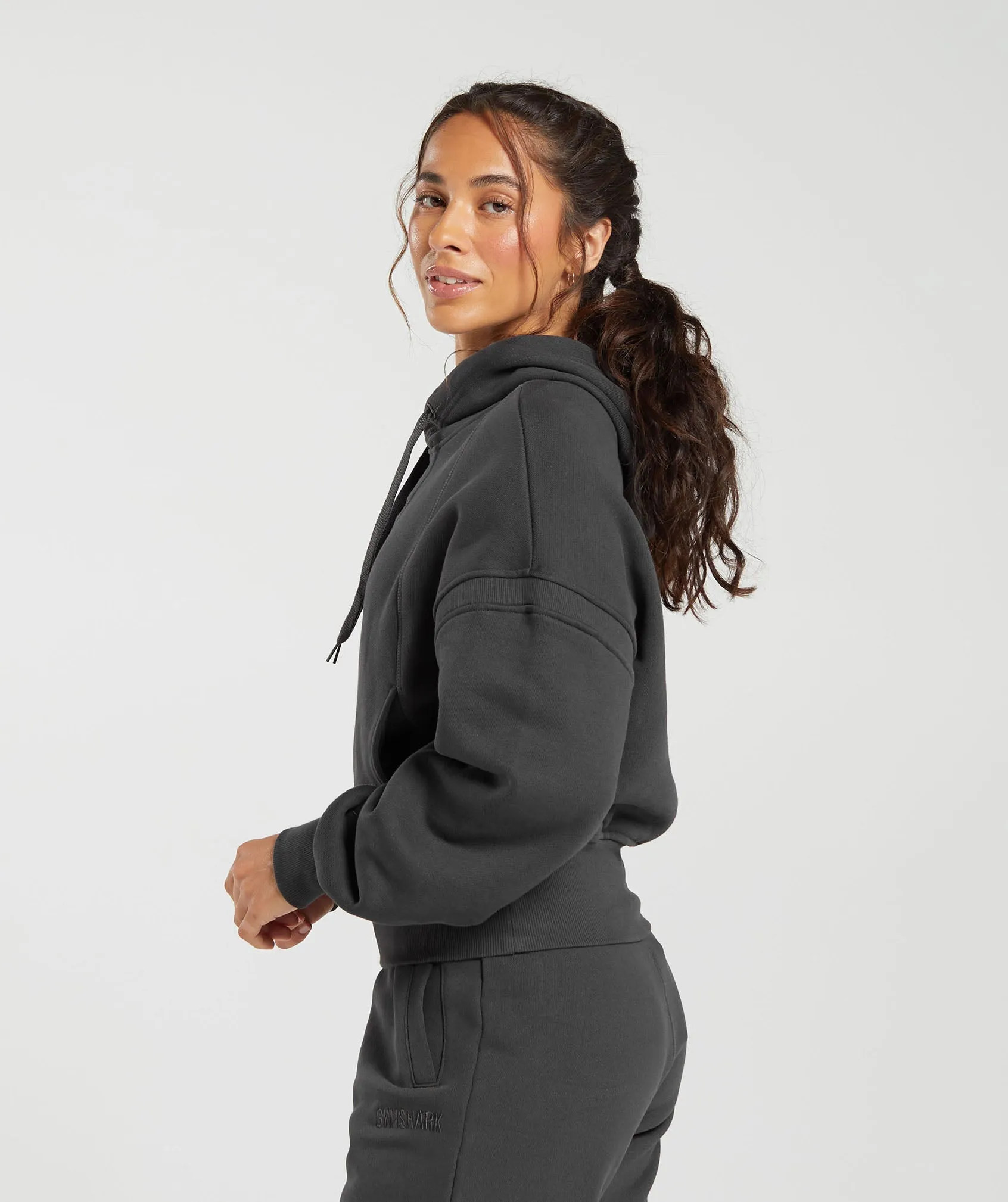 Gymshark Heavyweight Loopback Sweat Hoodie - Asphalt Grey