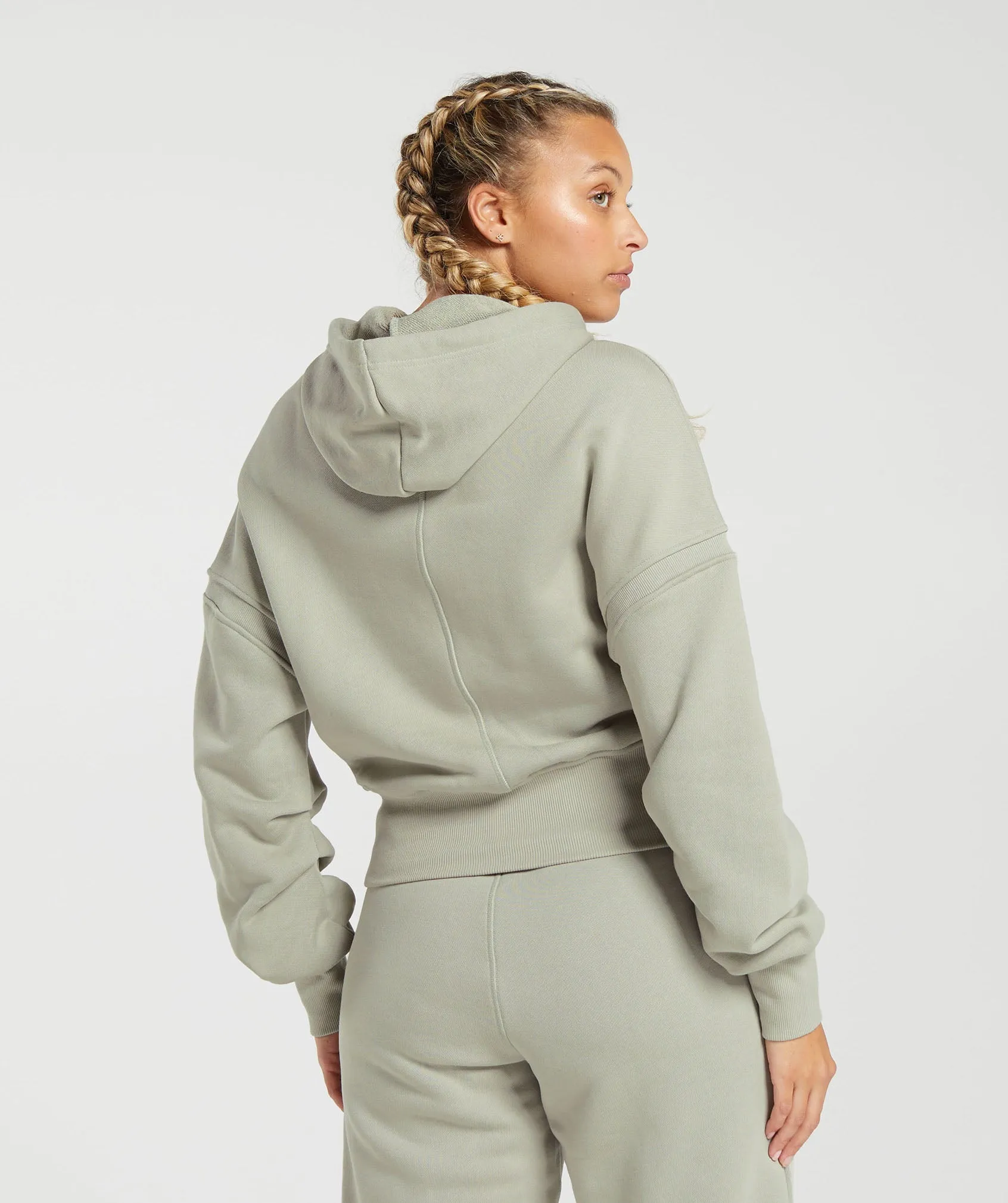 Gymshark Heavyweight Loopback Sweat Hoodie - Stone Grey