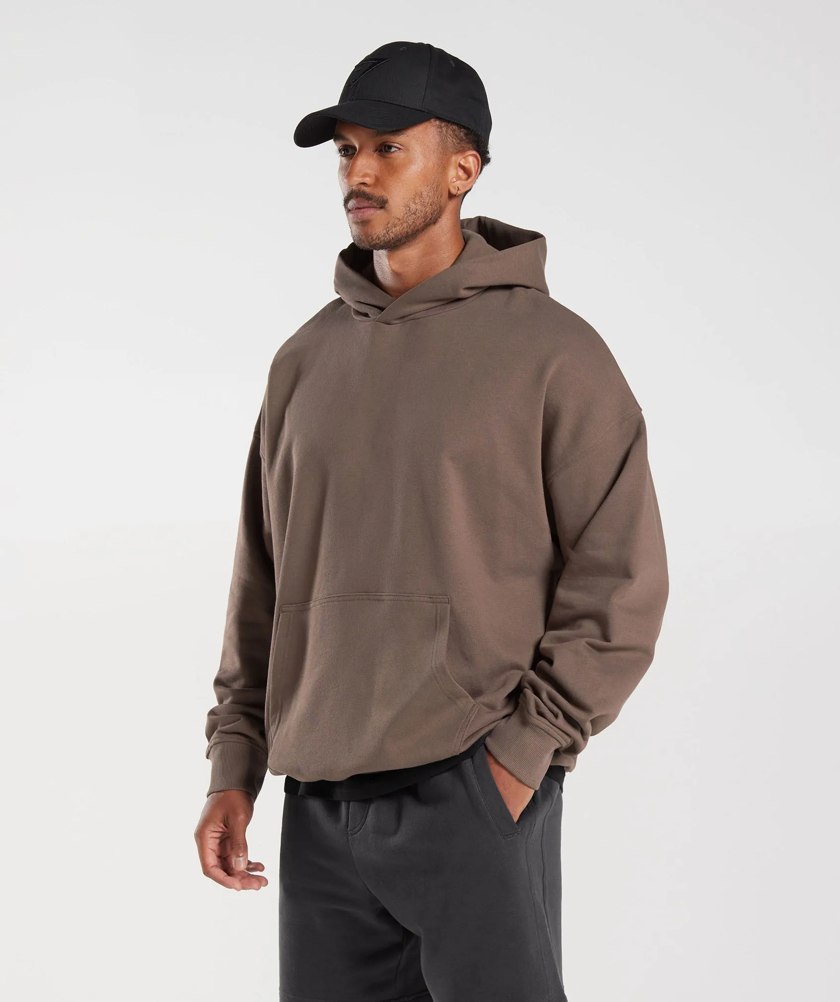 Gymshark Rest Day Essentials Hoodie - Truffle Brown