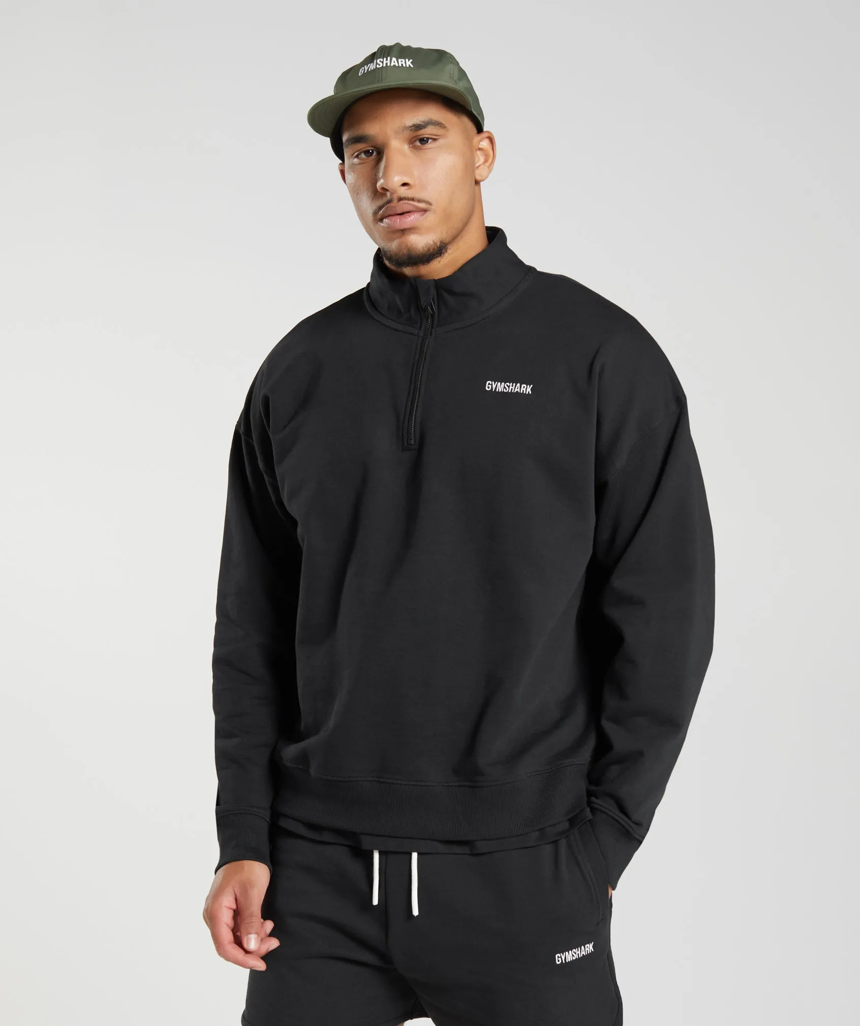 Gymshark Rest Day Sweats 1/4 Zip - Black