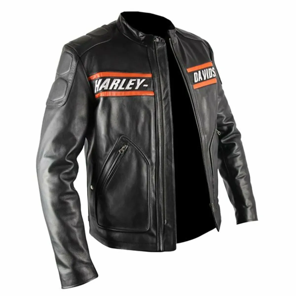 Harley Davidson Men's Vintage Motorcycle Distressed Genuine Leather Biker Jacket