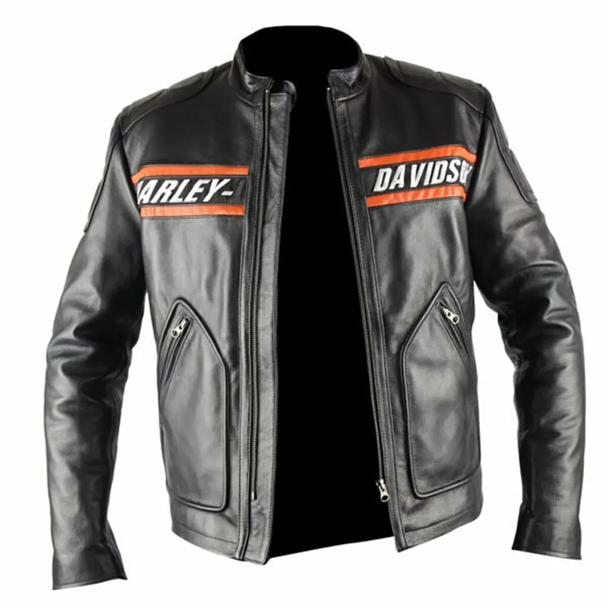 Harley Davidson Men's Vintage Motorcycle Distressed Genuine Leather Biker Jacket