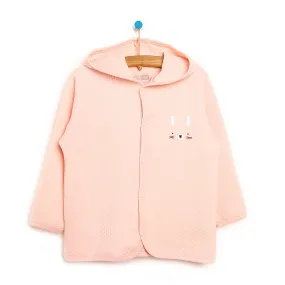 HelloBaby Basic Baby Girl Quilted Hooded - Light Pink