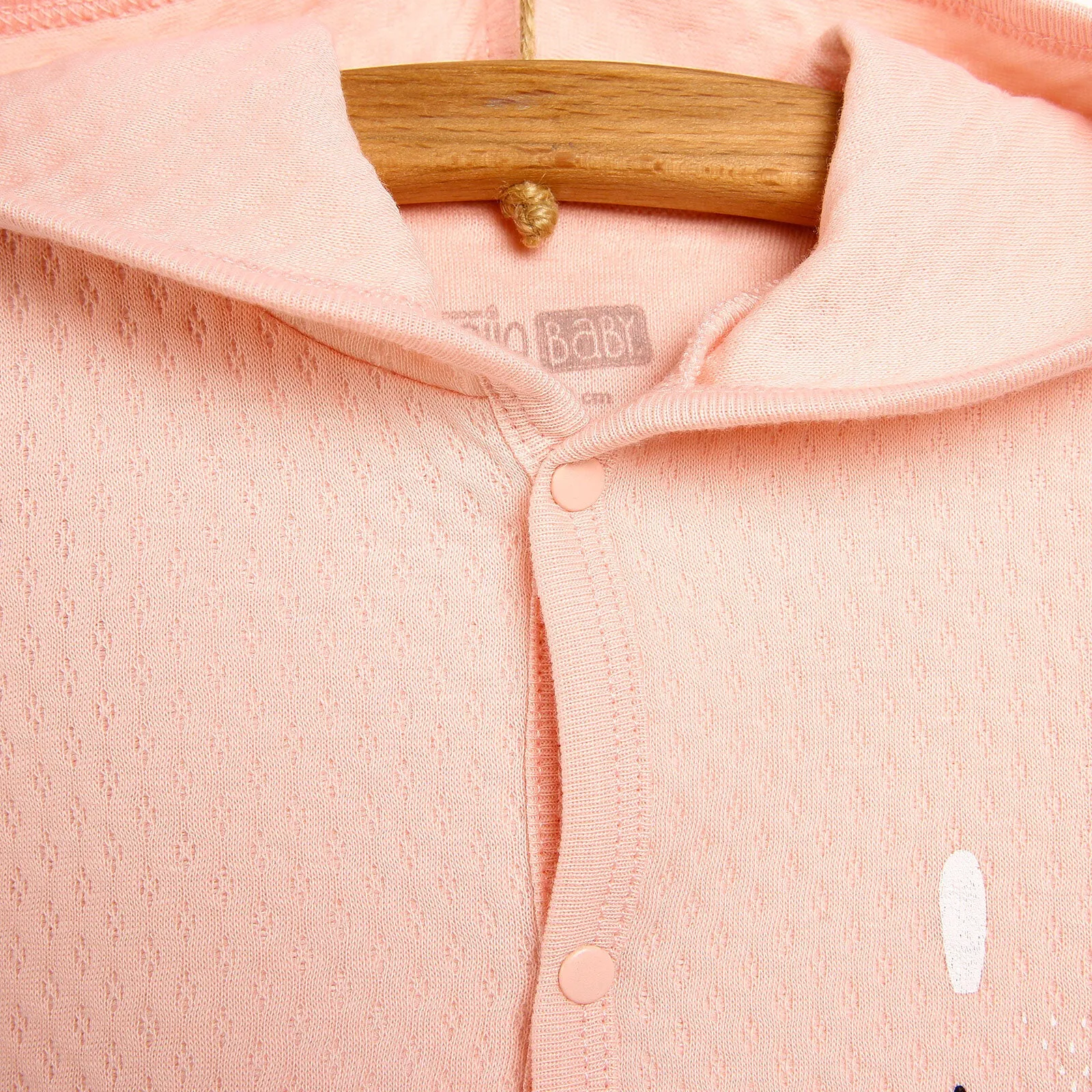 HelloBaby Basic Baby Girl Quilted Hooded - Light Pink