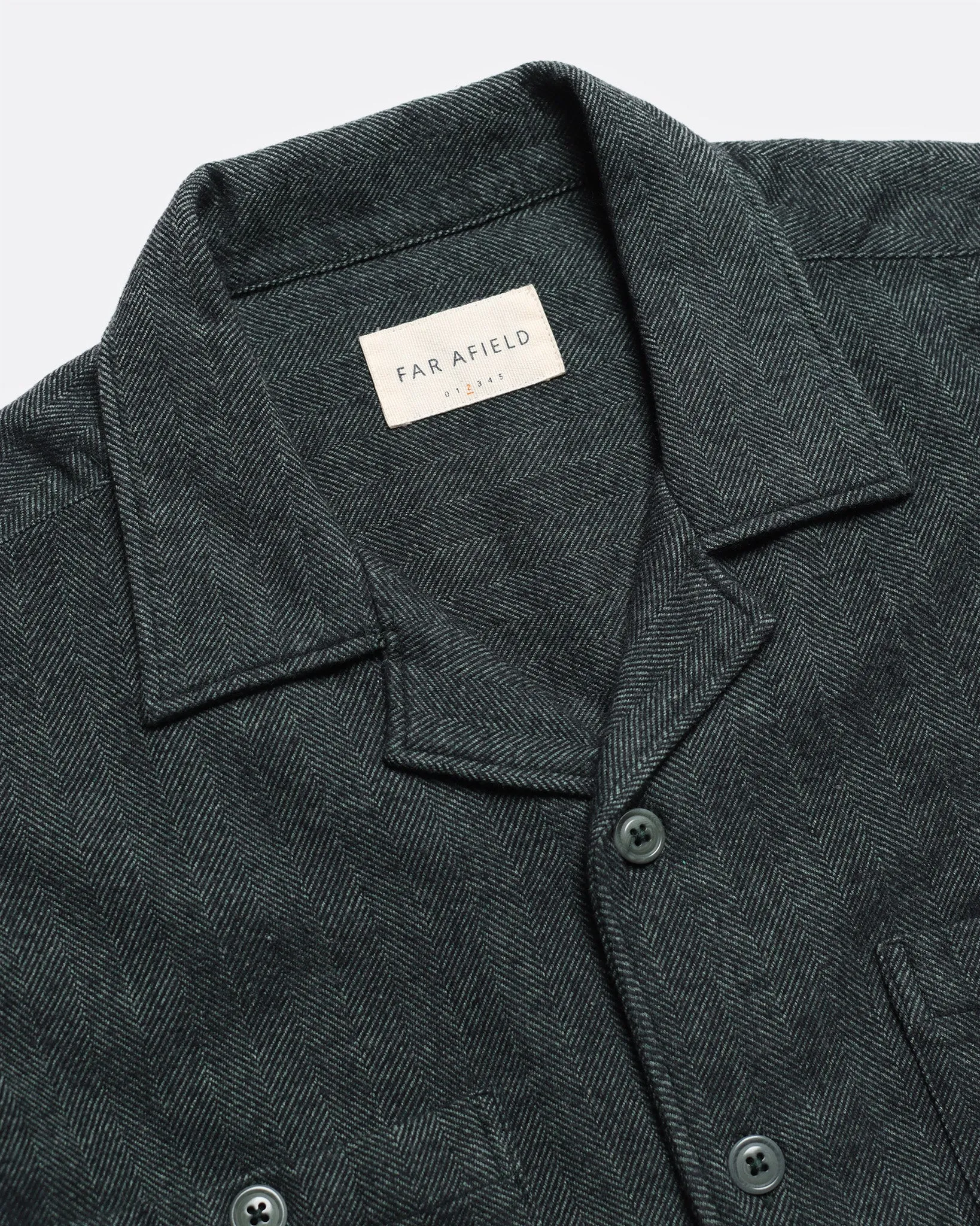 Hiro Shirt - Forest Green Herringbone