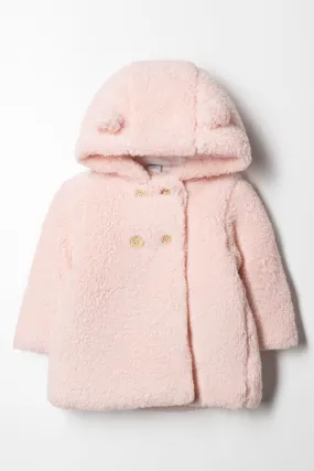 Hooded Sherpa Jacket Pink