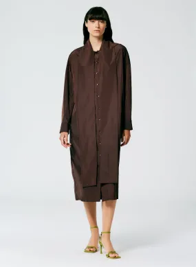 Italian Sporty Nylon Davenport Shirtdress