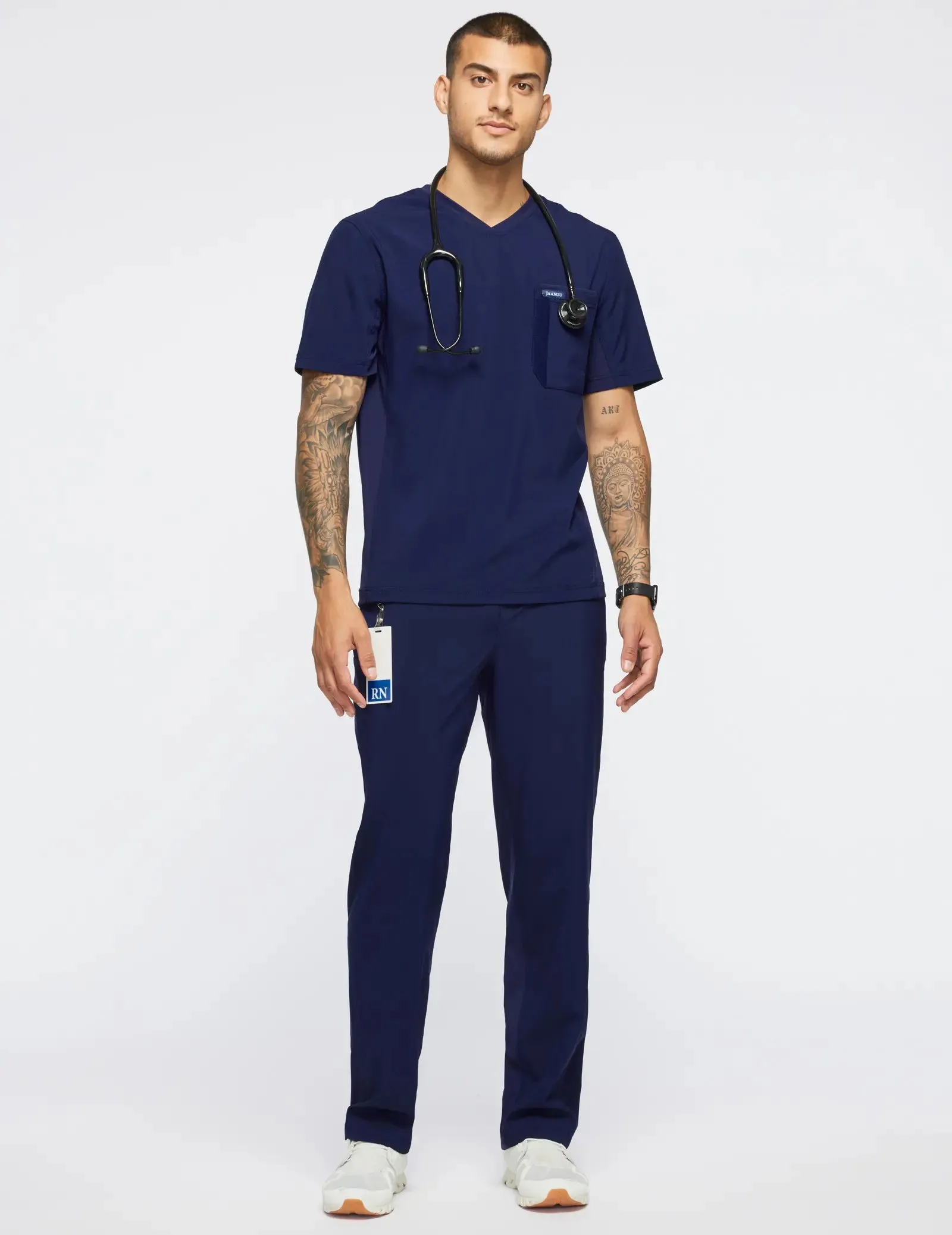 Jaanuu Men's All-Day Performance Scrub Pant - Navy