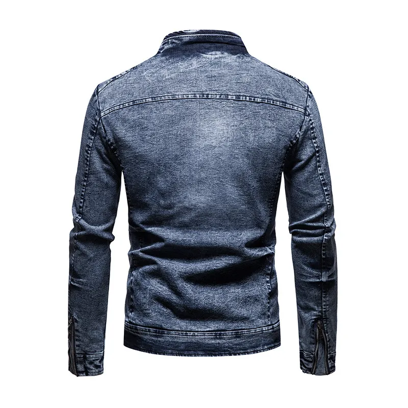 Jack Washington Stand Collar Denim Jacket