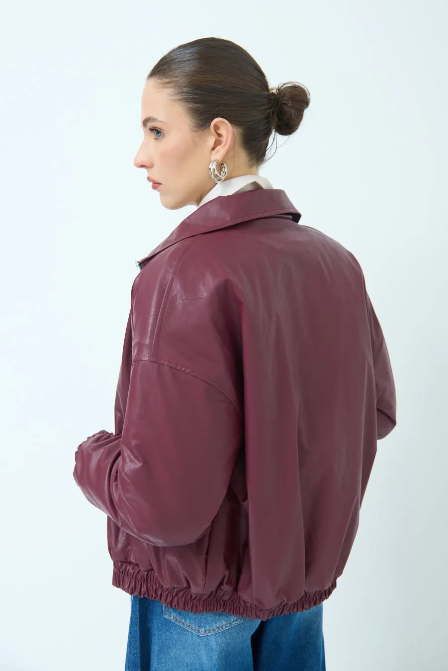 Lightweight zip-up bomber jacket wholesale