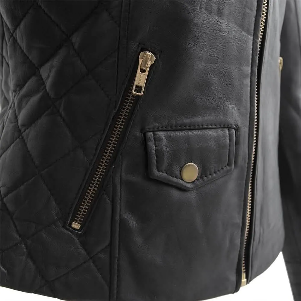 Madelin Edgy Luxe Leather Moto Jacket