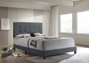 Mapes Tufted Upholstered Eastern King Bed Grey