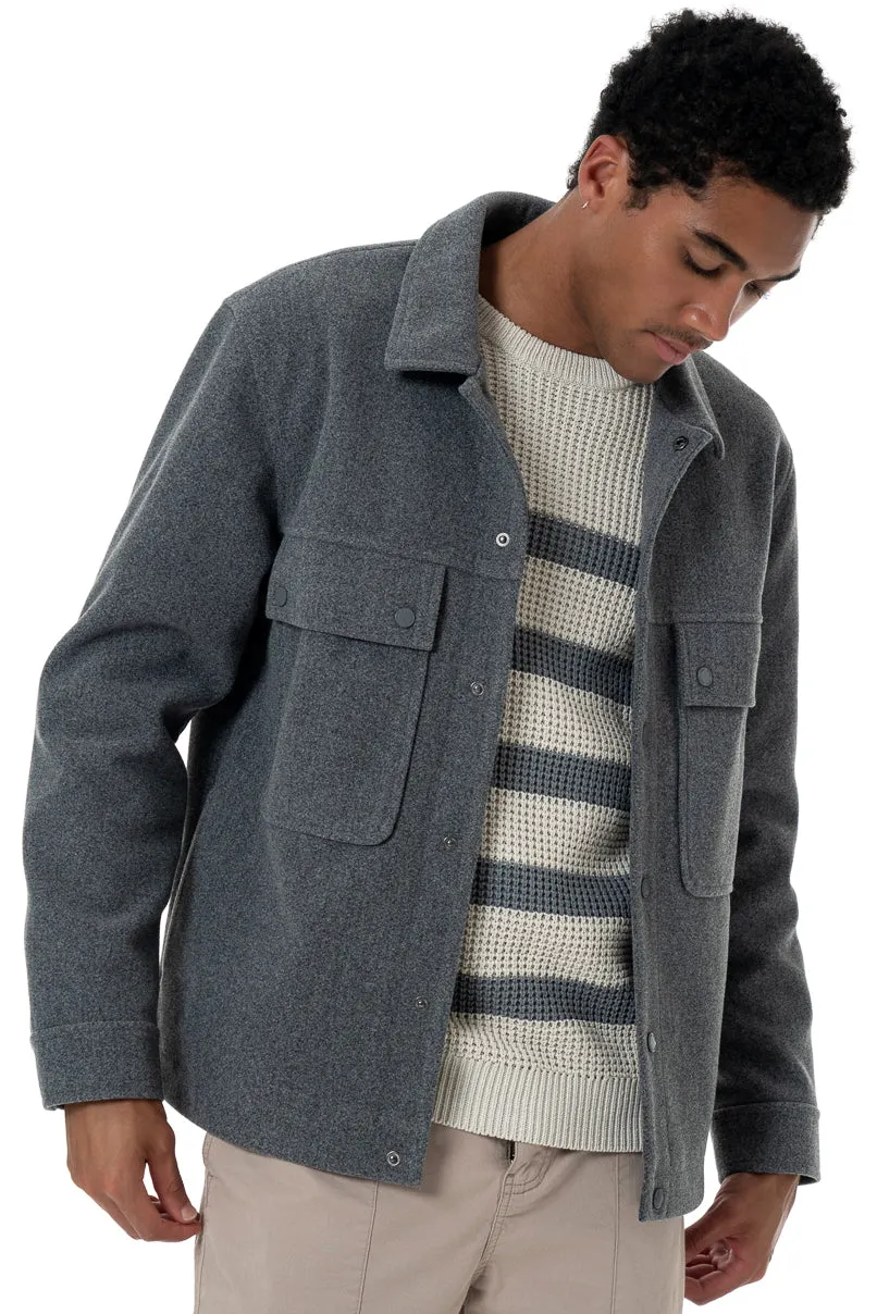 Melton Jacket _ 157556 _ Grey Mel