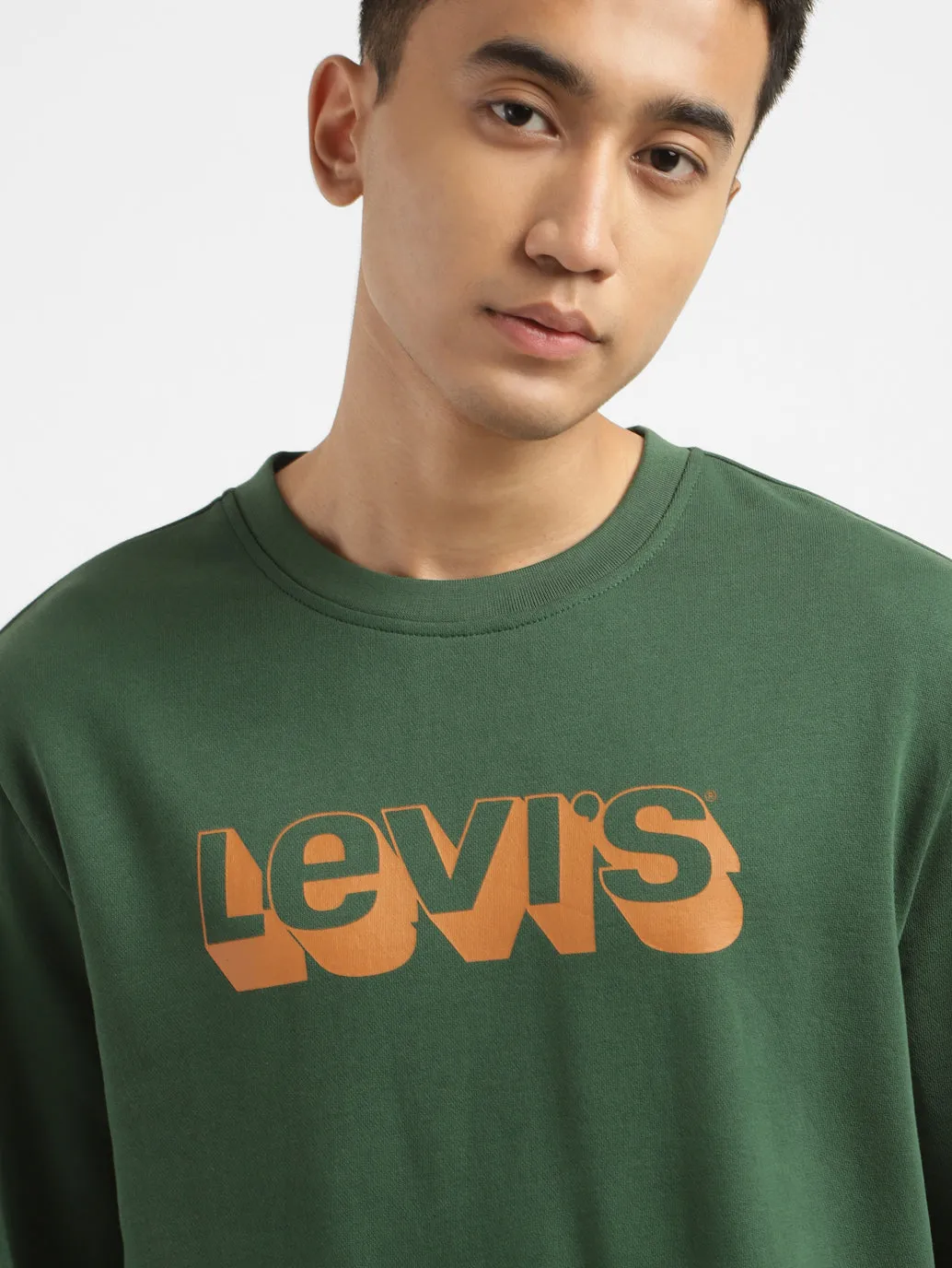 Men's Brand Logo Crew Neck Sweatshirt