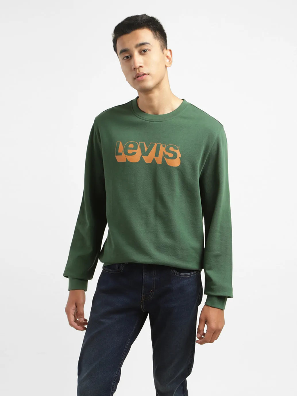 Men's Brand Logo Crew Neck Sweatshirt