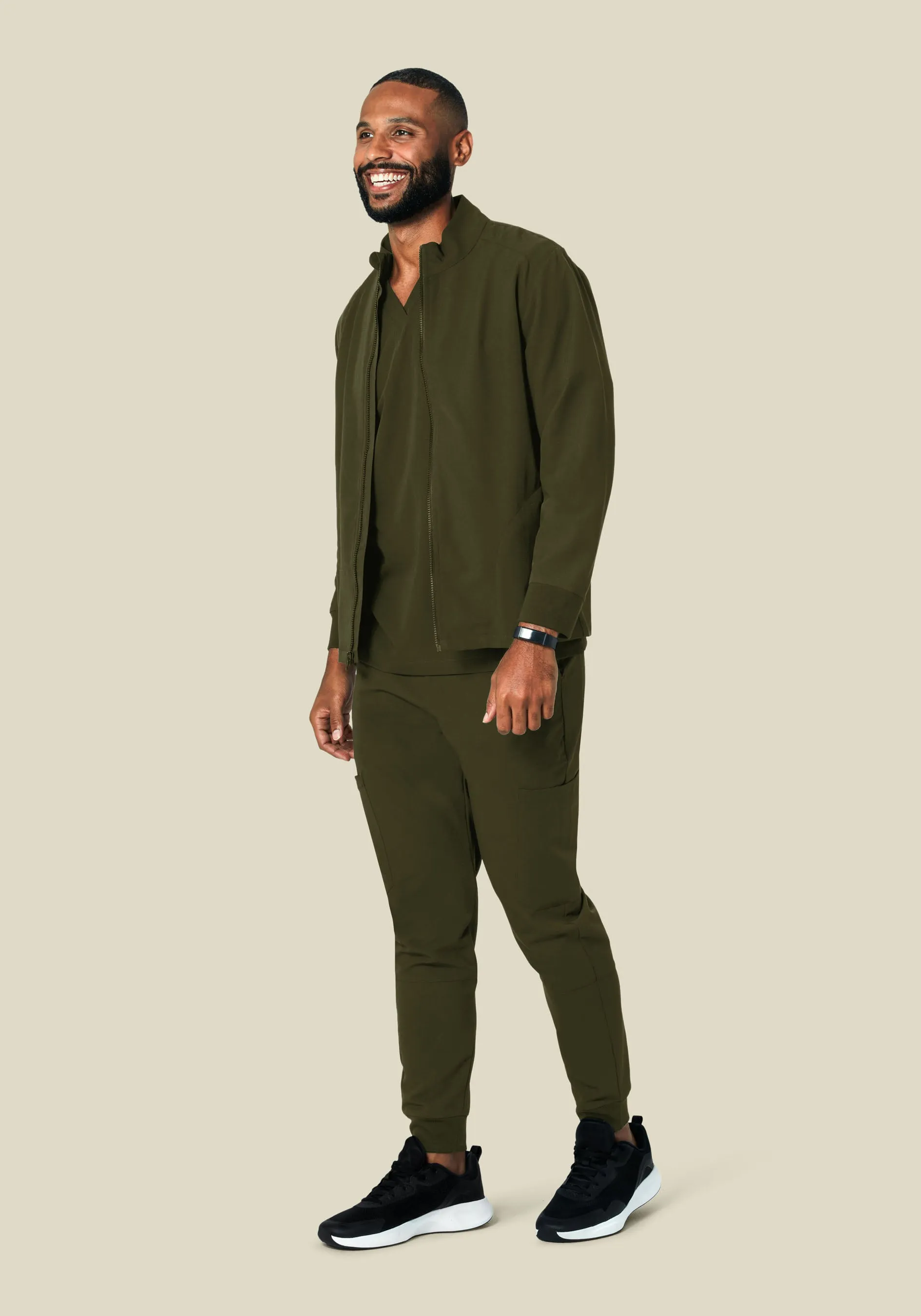 Men's Modern Scrub Jacket Olive