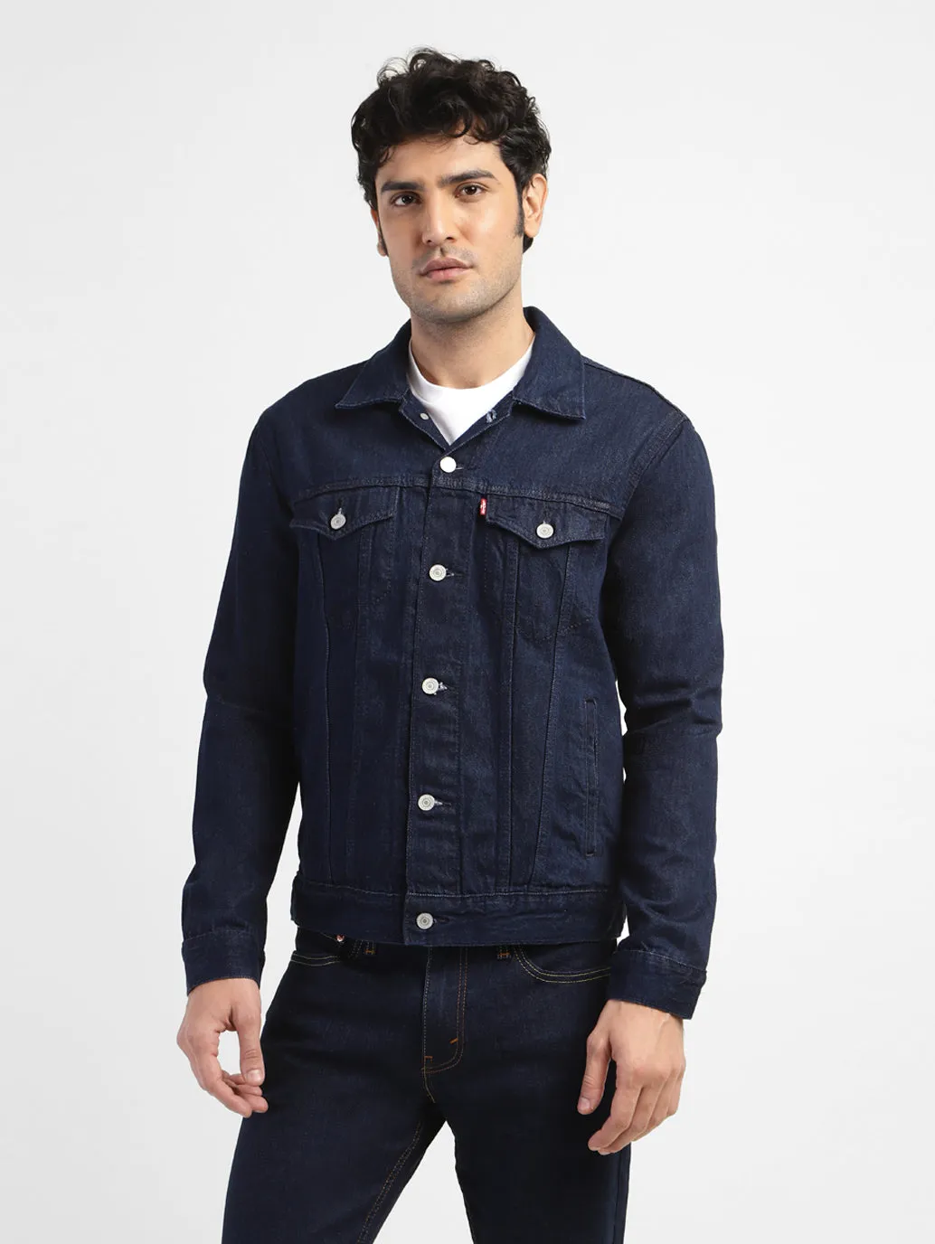 Men's Solid Spread Collar Jacket