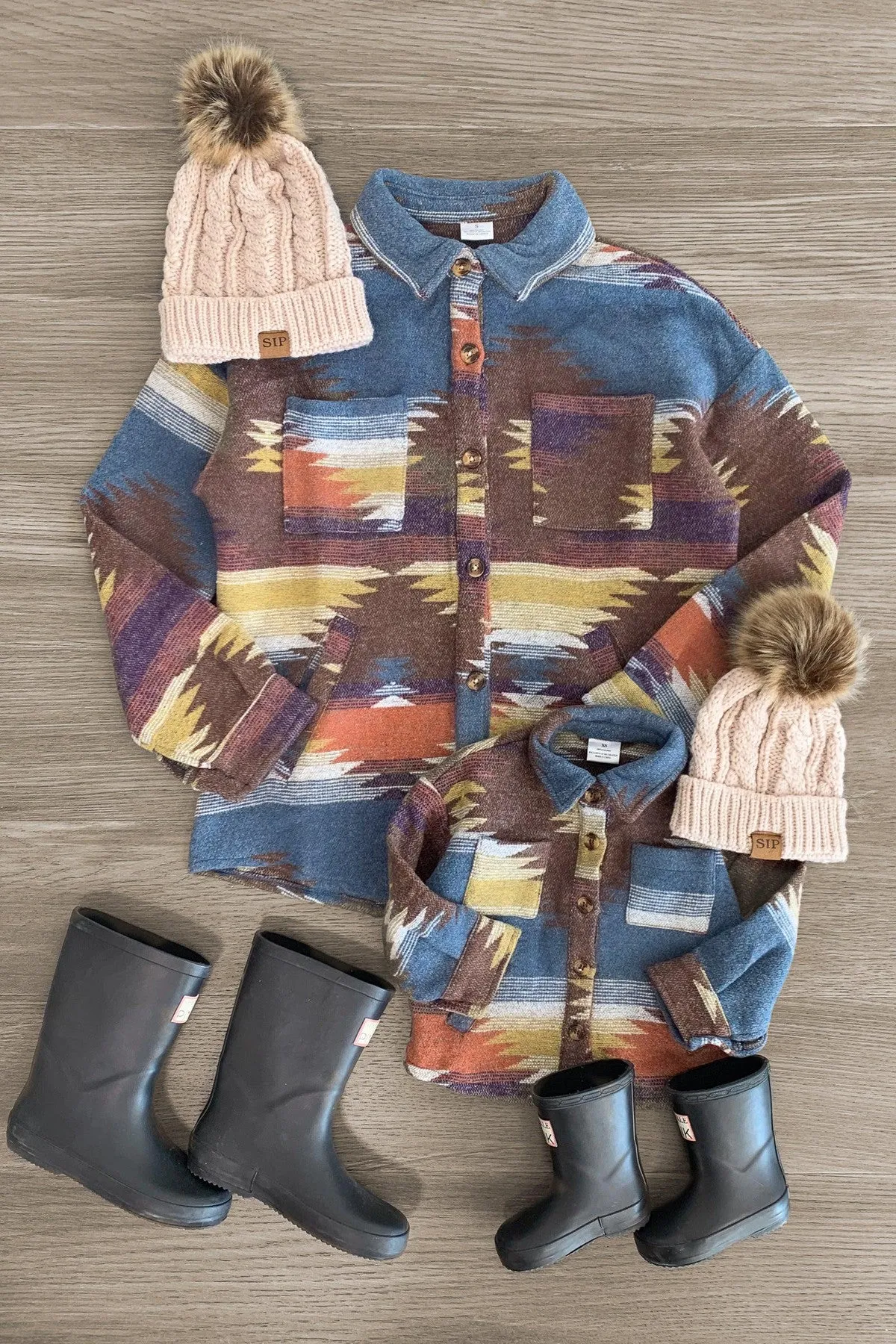 Mom & Me - Multicolor Southwestern Shacket